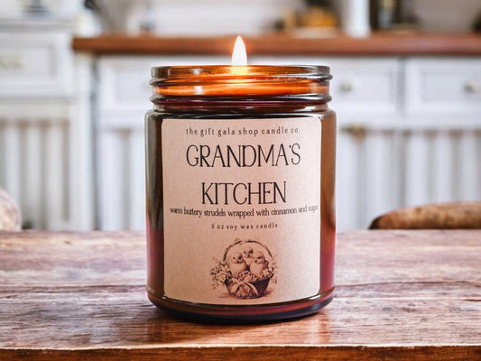 Grandmas Kitchen 8 oz Scented Soy Candle for Easter | Easter Decor for Rustic, Vintage Homes | Natural Home Fragrance Gift The Gift Gala Shop Candle Co. 