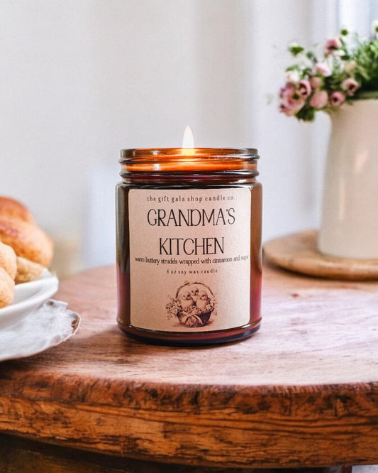 Grandmas Kitchen 8 oz Scented Soy Candle for Easter | Easter Decor for Rustic, Vintage Homes | Natural Home Fragrance Gift The Gift Gala Shop Candle Co. 