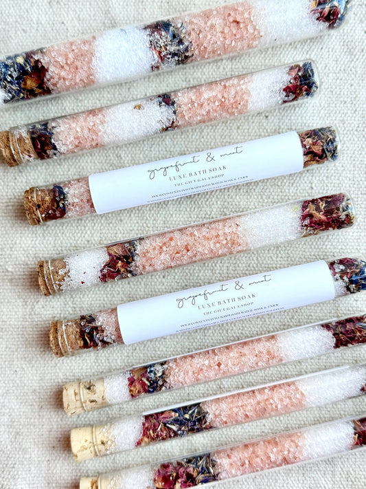 Grapefruit & Mint Botanical Bath Soak | Natural Bath Salt Soak The Gift Gala Shop Candle Co.