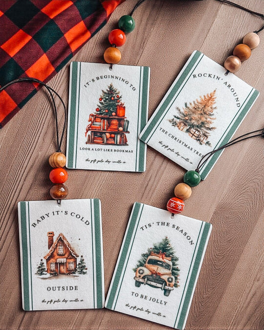 Holiday Car Air Freshener | Christmas Car Freshie | Nontoxic Farmhouse Air Freshener The Gift Gala Shop Candle Co.