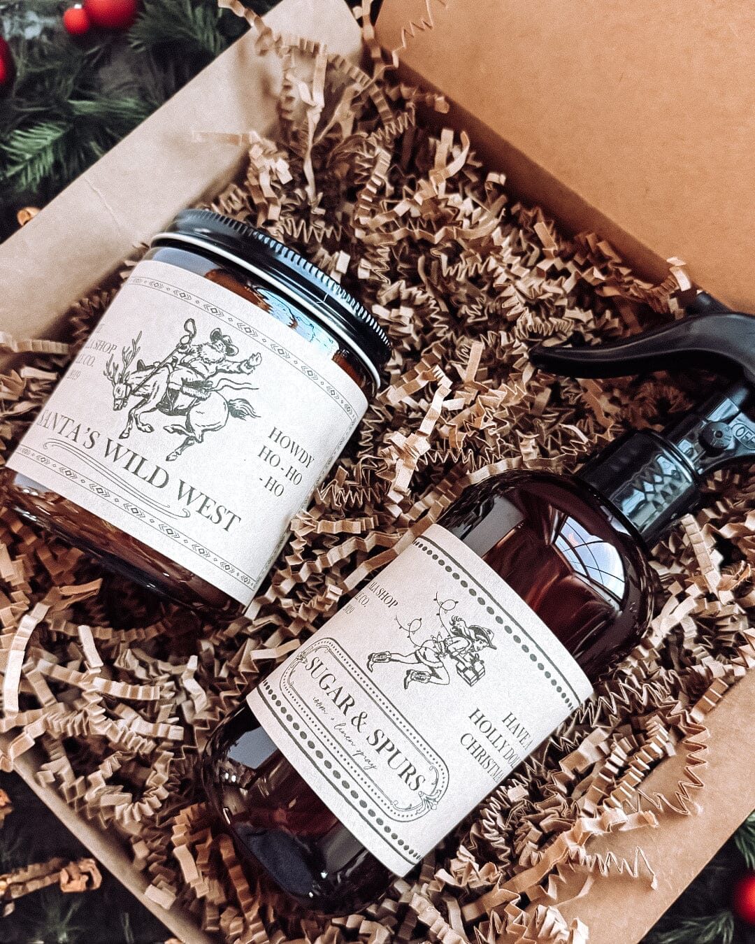 Holiday Heritage Gift Box | Western Christmas Gift Set | Nontoxic Candle + Room Spray + Notepad The Gift Gala Shop Candle Co. 