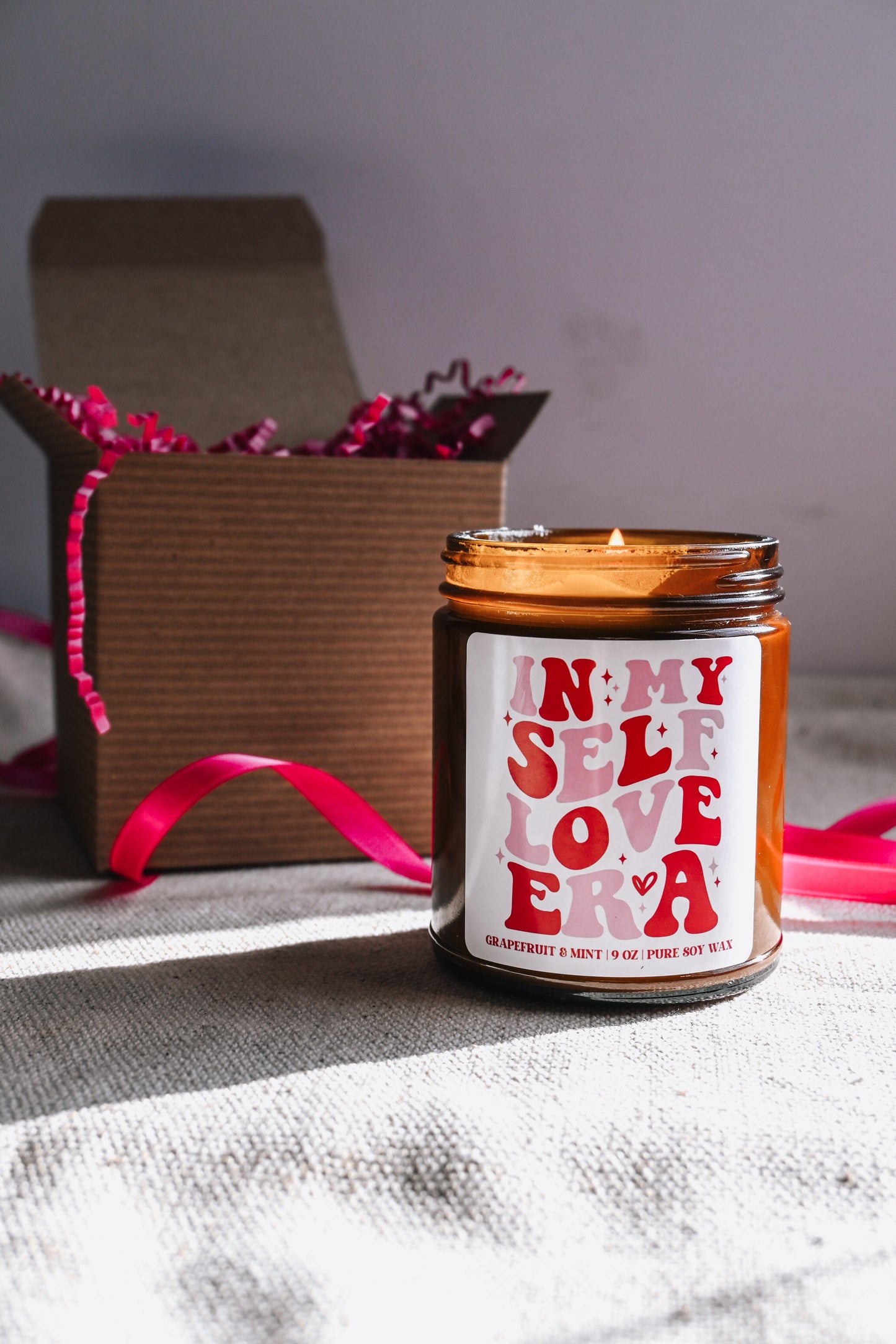 In My Self Love Era Candle | Cute Valentines Day Decor | 8 oz Grapefruit Mint Soy Candle | Non Toxic Scented Candle The Gift Gala Shop Candle Co. 