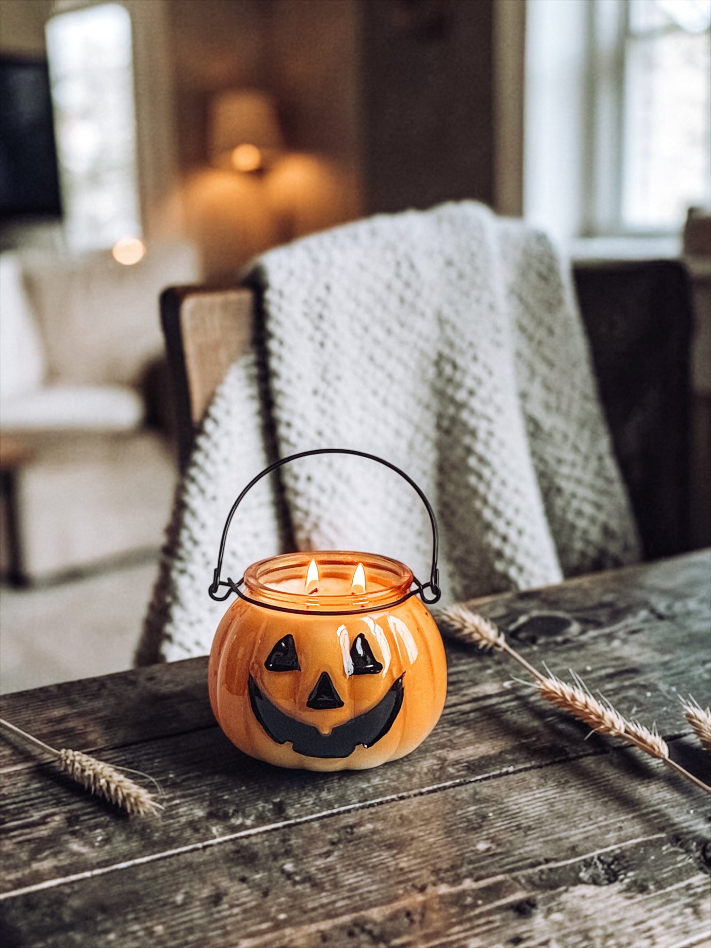 Jack O' Lantern Soy Candle | 12 oz 2 Wick Halloween Pumpkin Candle | Vintage Fall Decor | Cozy Autumn Scents The Gift Gala Shop Candle Co. 