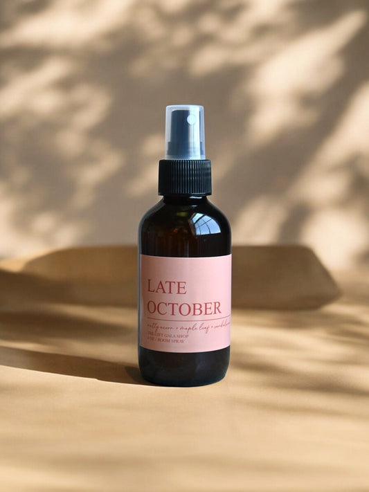 Late October Fall Room Spray – Maple, Acorn & Patchouli | Warm Woody Autumn Mist | Non-Toxic Linen & Room Spray room spray The Gift Gala Shop Candle Co.