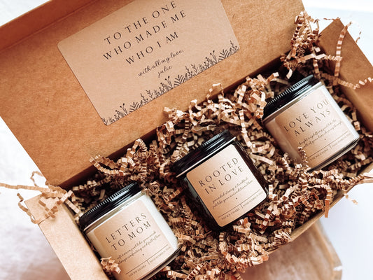 Mother's Day Candle Gift Box | Mom Candle Set of 3 | Personalized Candle Gift Set The Gift Gala Shop Candle Co.