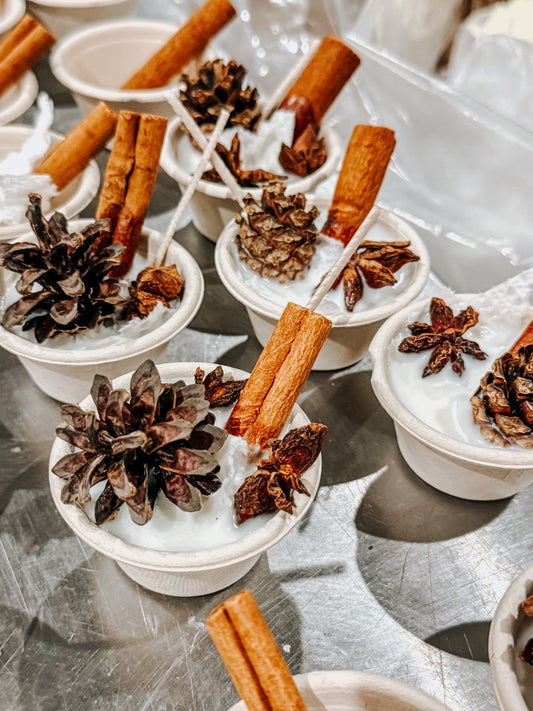 Natural Firestarters for Fireplace or Campfire | Set of 4 Eco Friendly Soy Wax Fire Starters | Winter Holiday Scented The Gift Gala Shop Candle Co.