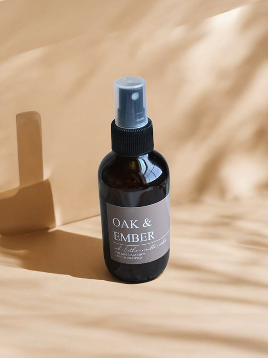 Oak & Ember Fall Room Spray – Oak, Vanilla & Whiskey | Warm Woody Autumn Mist | Non-Toxic Linen & Room Spray room spray The Gift Gala Shop Candle Co.