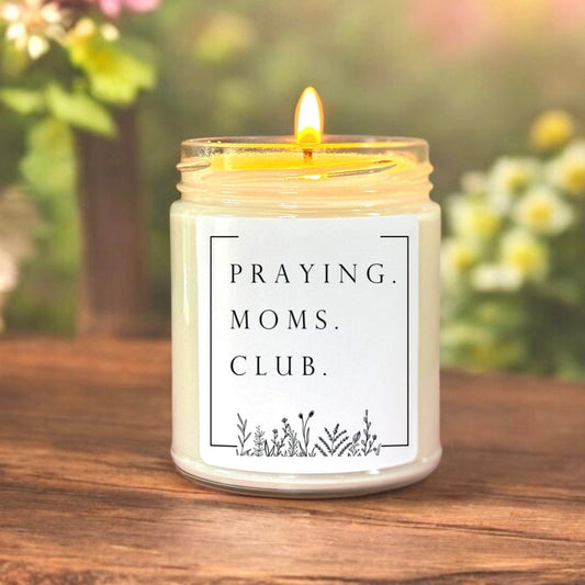 Praying Moms Club Scented Candle | Faith Based Gift | Bible Study Gift for Her | Peaceful Home Ritual Candle | Handmade Prayer Candle The Gift Gala Shop Candle Co. 