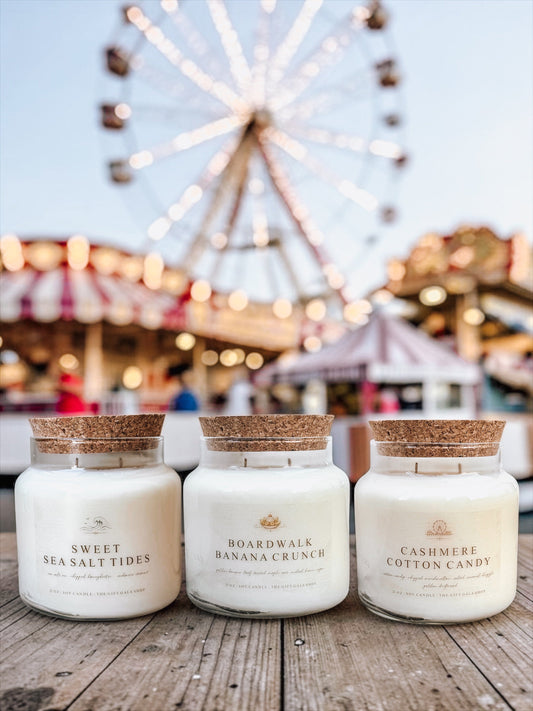 PRE-ORDER 22 oz Summer Carnival Soy Candles | Summerween Apothecary Jar Candle | Non-Toxic Luxury Candle | Beachy Bakery & Boardwalk Scents | Mid-Summer Sweets The Gift Gala Shop Candle Co.
