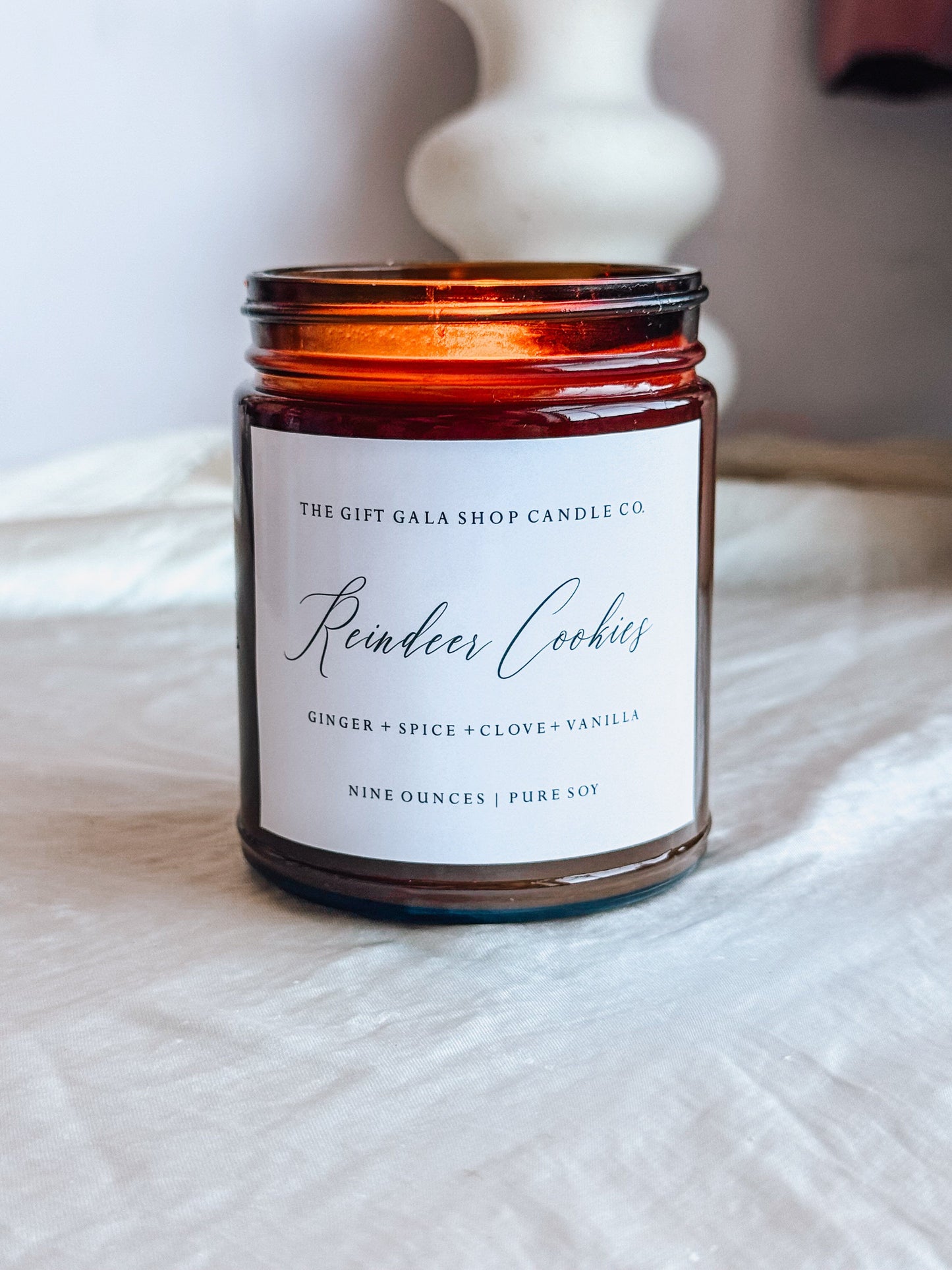 Reindeer Cookies Christmas Candle | Gingerbread Cookie Soy Candle | Non-Toxic Holiday Candle Gift The Gift Gala Shop Candle Co. 