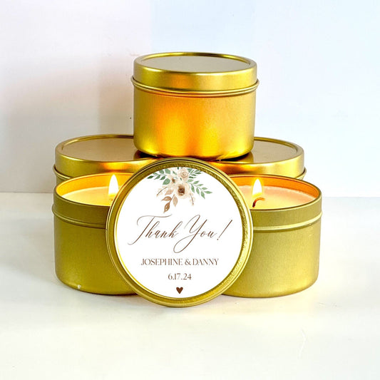 Rustic Wedding Favor Candles for Fall | Bulk Wedding Favors for Guests | The Gift Gala Shop Candle Co. Candle Favors The Gift Gala Shop Candle Co.