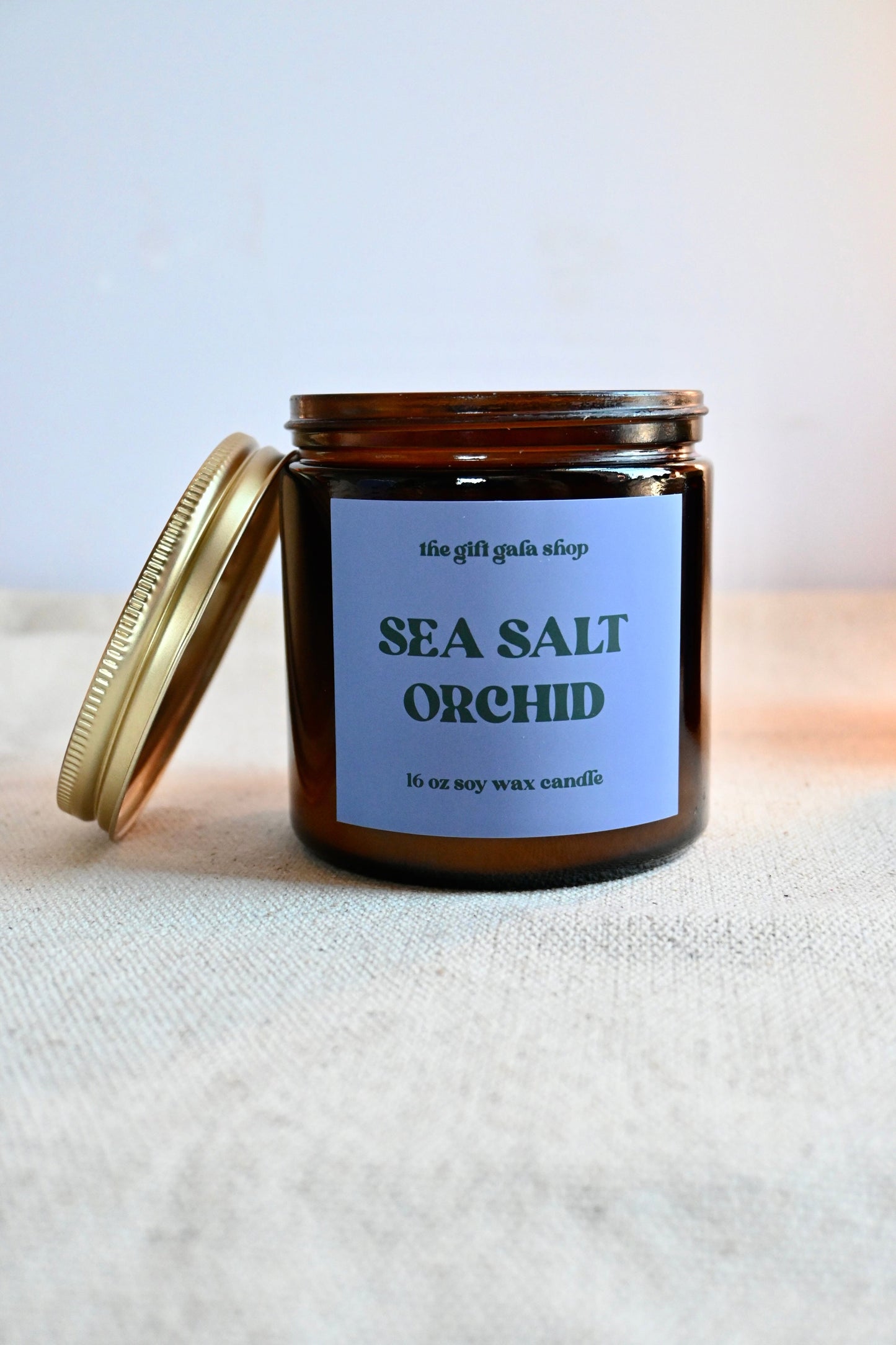 Sea Salt & Orchid 16 oz Scented Candle | Handmade Soy Candle | Spring Candles The Gift Gala Shop Candle Co. 