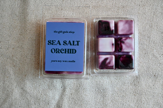 Sea Salt & Orchid Scented Wax Melts | Soy Wax Tarts | Spring Home Fragrance | Flameless The Gift Gala Shop Candle Co. 