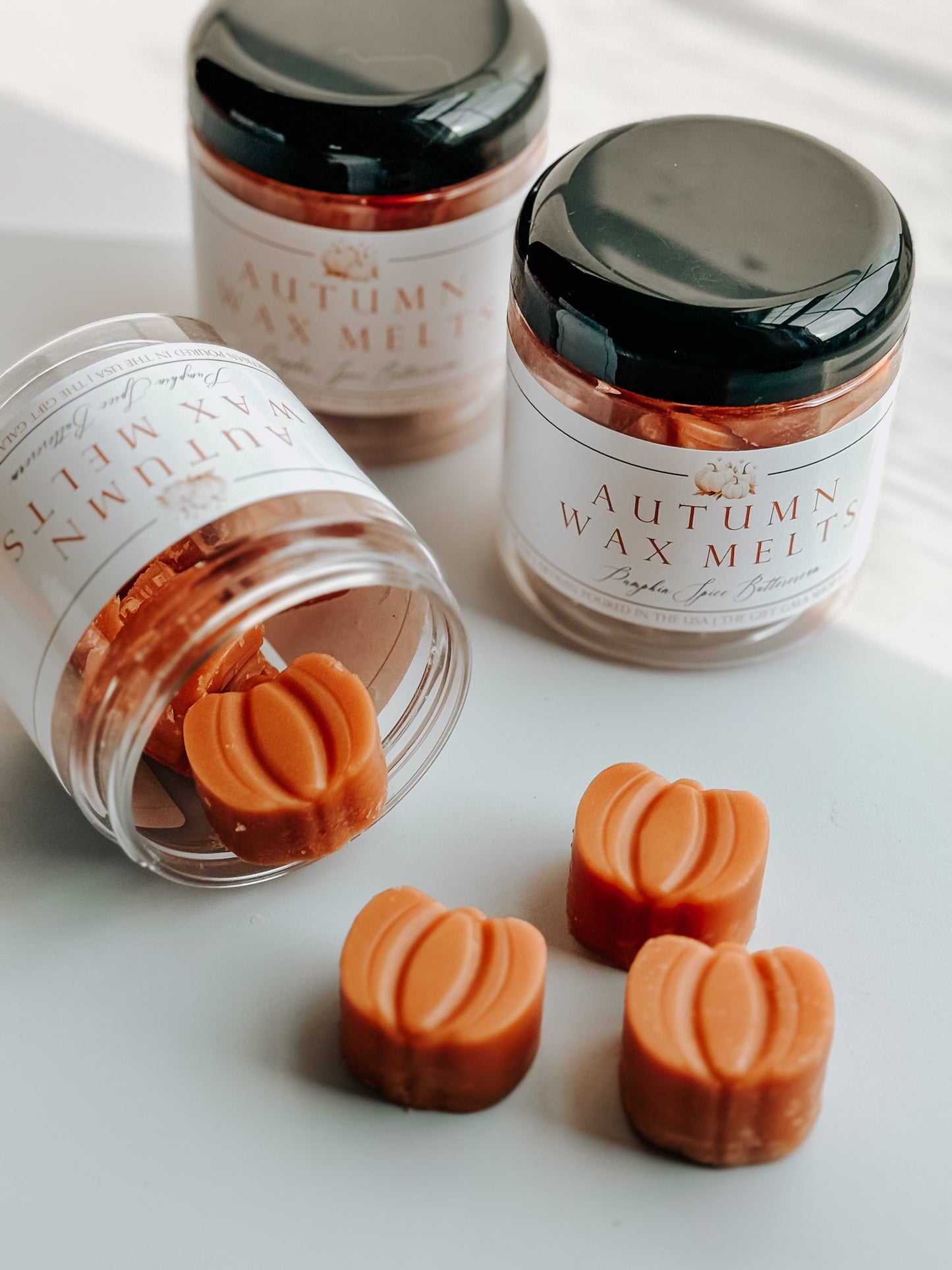 Shimmering Pumpkin Soy Wax Melts | Pumpkin Spice Buttercream Scented Melts | The Gift Gala Shop Candle Co. wax melts Thegiftgalashop 