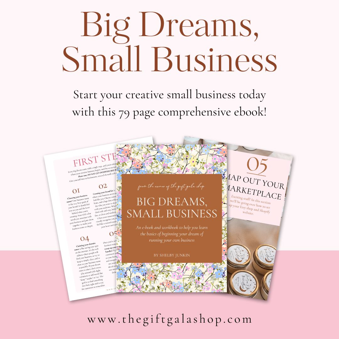Starting Your Creative Small Business e-book DIGITAL DOWNLOAD The Gift Gala Shop Candle Co. 