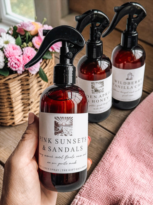 Summer Linen Spray | 8 oz Home Fragrance Mist | Non-Toxic Linen & Room Spray | Beachy, Citrus & Cozy Scents The Gift Gala Shop Candle Co.