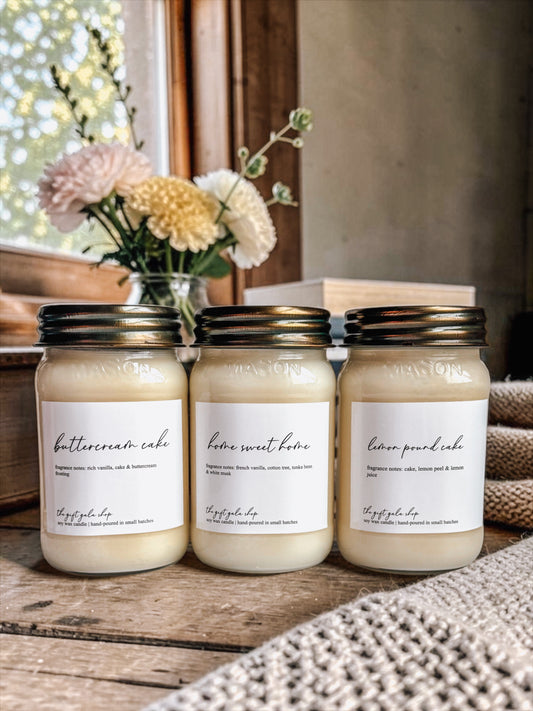Summer Soy Candle | 16 oz Mason Jar or 9 oz Jar Candle - Single Wick | Non-Toxic Candle | Beachy, Citrus & Cozy Home Fragrance Scents The Gift Gala Shop Candle Co.
