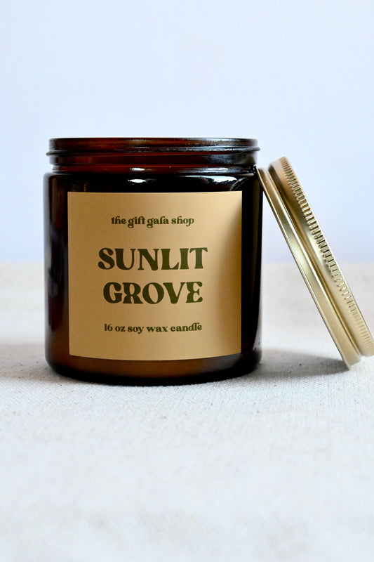 Sunlit Grove 16 oz Soy Candle | Handmade Spring Candles | Citrus Scented Candle The Gift Gala Shop Candle Co. 