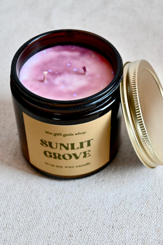 Sunlit Grove 16 oz Soy Candle | Handmade Spring Candles | Citrus Scented Candle The Gift Gala Shop Candle Co. 