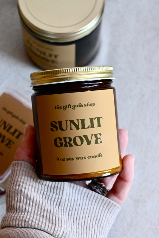 Sunlit Grove 9 oz Soy Candle | Handmade Spring Candles | Citrus Scented Candle The Gift Gala Shop Candle Co. 