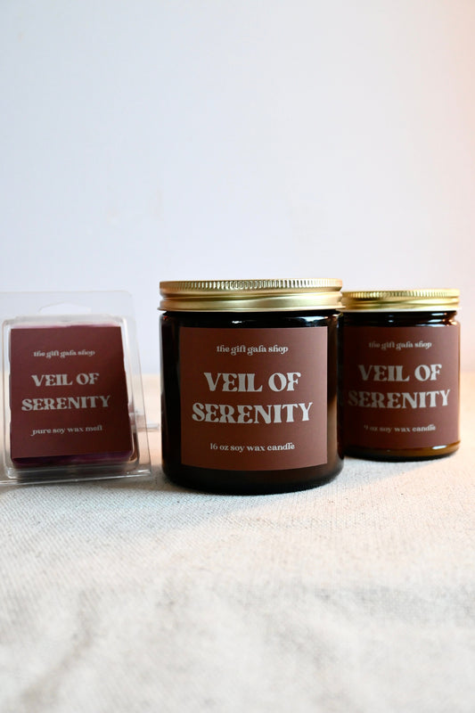 Veil of Serenity 16 oz Scented Candle | Handmade Soy Candle | Spring Candles The Gift Gala Shop Candle Co. 