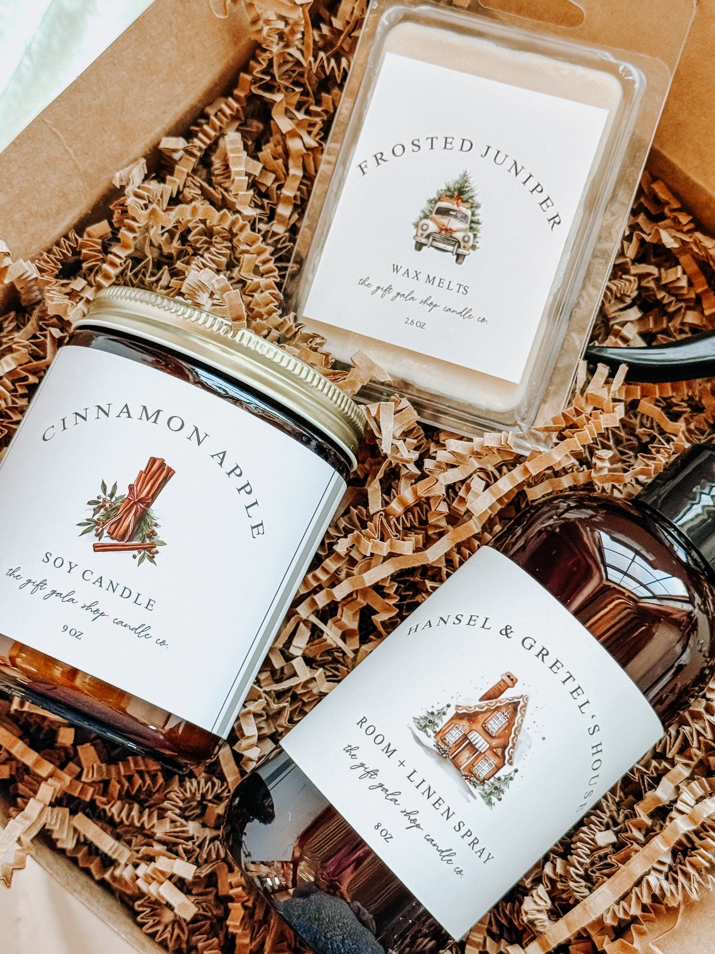 Vintage Christmas Gift Box | Nontoxic Holiday Fragrance Gift Set The Gift Gala Shop Candle Co. 