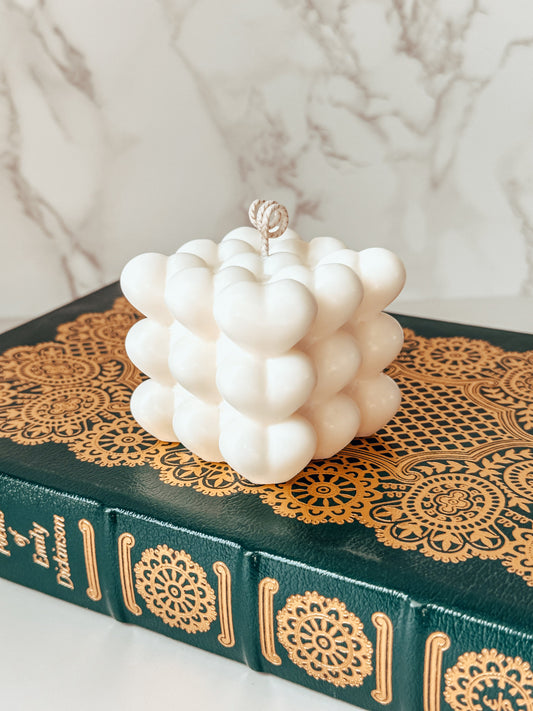 Wave of Hearts Bubble Candle | Decorative Soy Candle Decorative Candle The Gift Gala Shop Candle Co. 