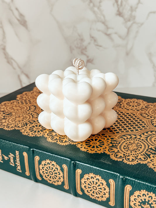Wave of Hearts Bubble Candle | Decorative Soy Candle Decorative Candle The Gift Gala Shop Candle Co.