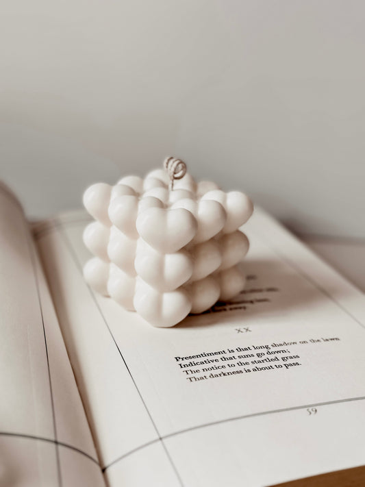 Wave of Hearts Bubble Candle | Decorative Soy Candle Decorative Candle The Gift Gala Shop Candle Co.