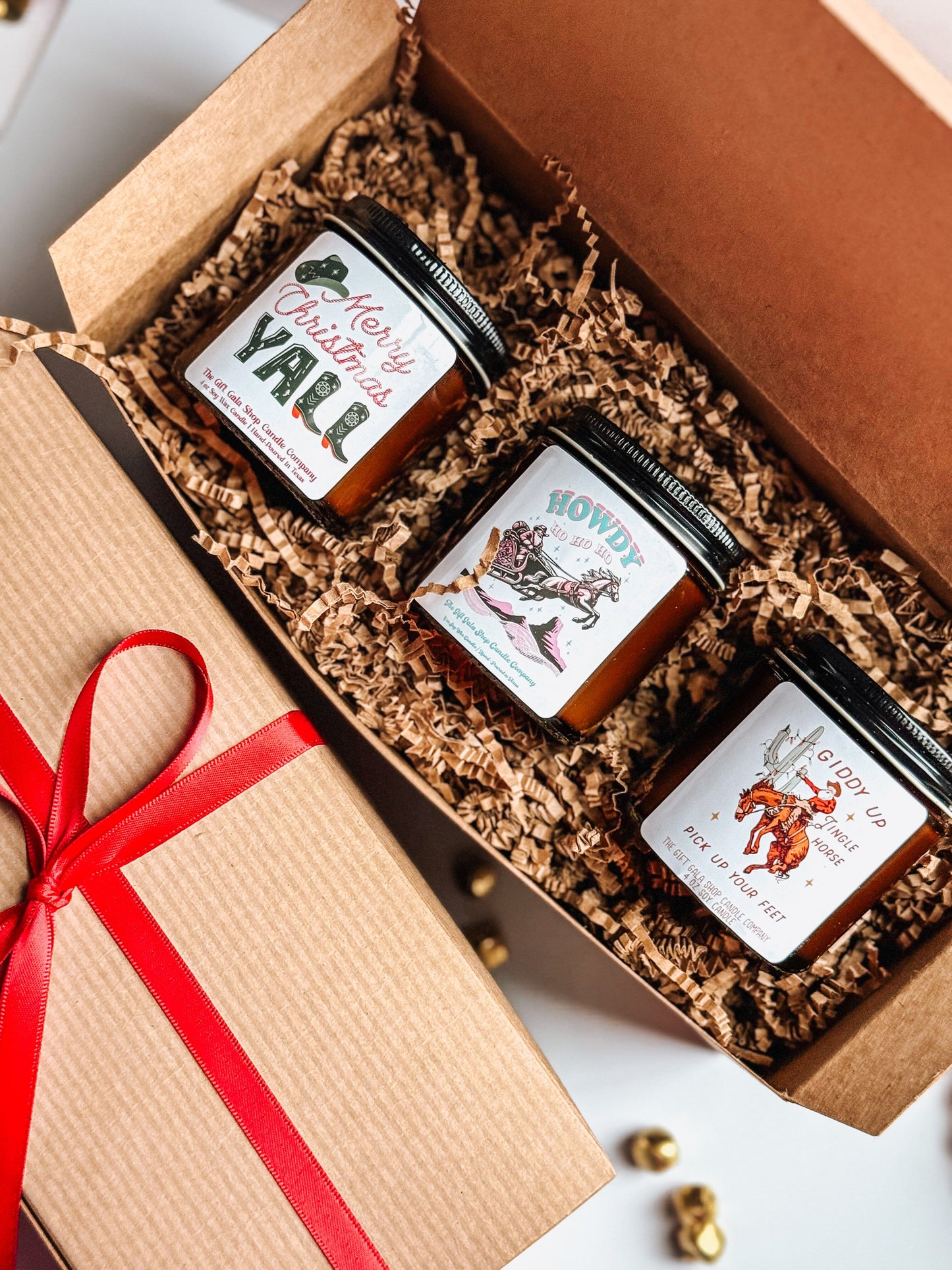 Western Christmas Candle Set | Christmas Candle Gift Box | Gift Idea for Her | Handmade Scented Candle The Gift Gala Shop Candle Co. 