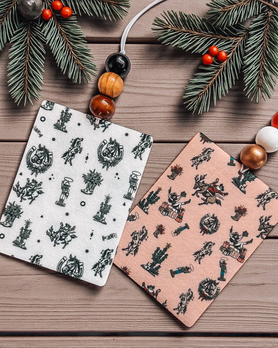 Western Holiday Car Air Freshener | Rustic Christmas Car Freshie | Nontoxic Air Freshener The Gift Gala Shop Candle Co. 