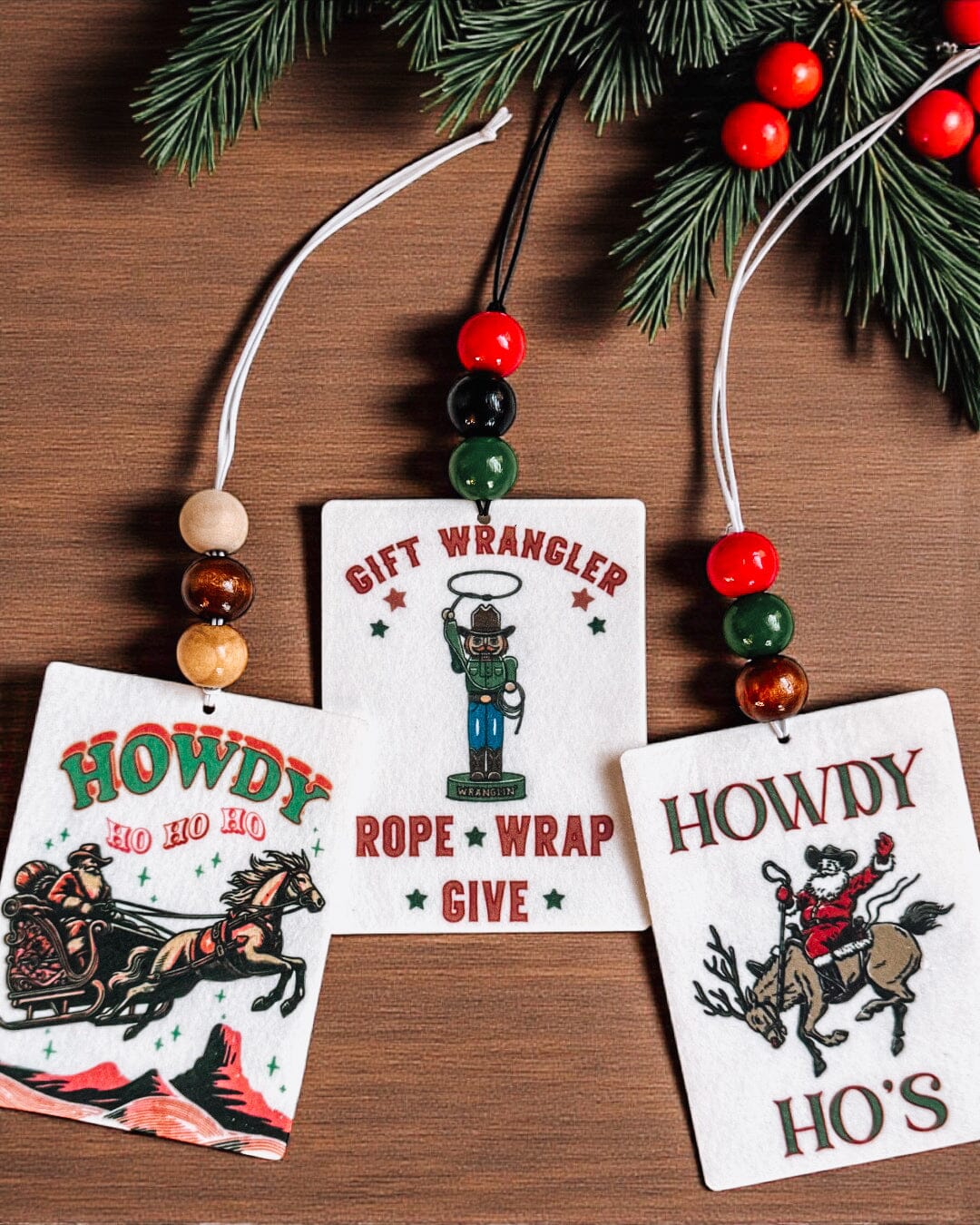 Western Holiday Car Air Freshener | Rustic Christmas Car Freshie | Nontoxic Air Freshener The Gift Gala Shop Candle Co. 