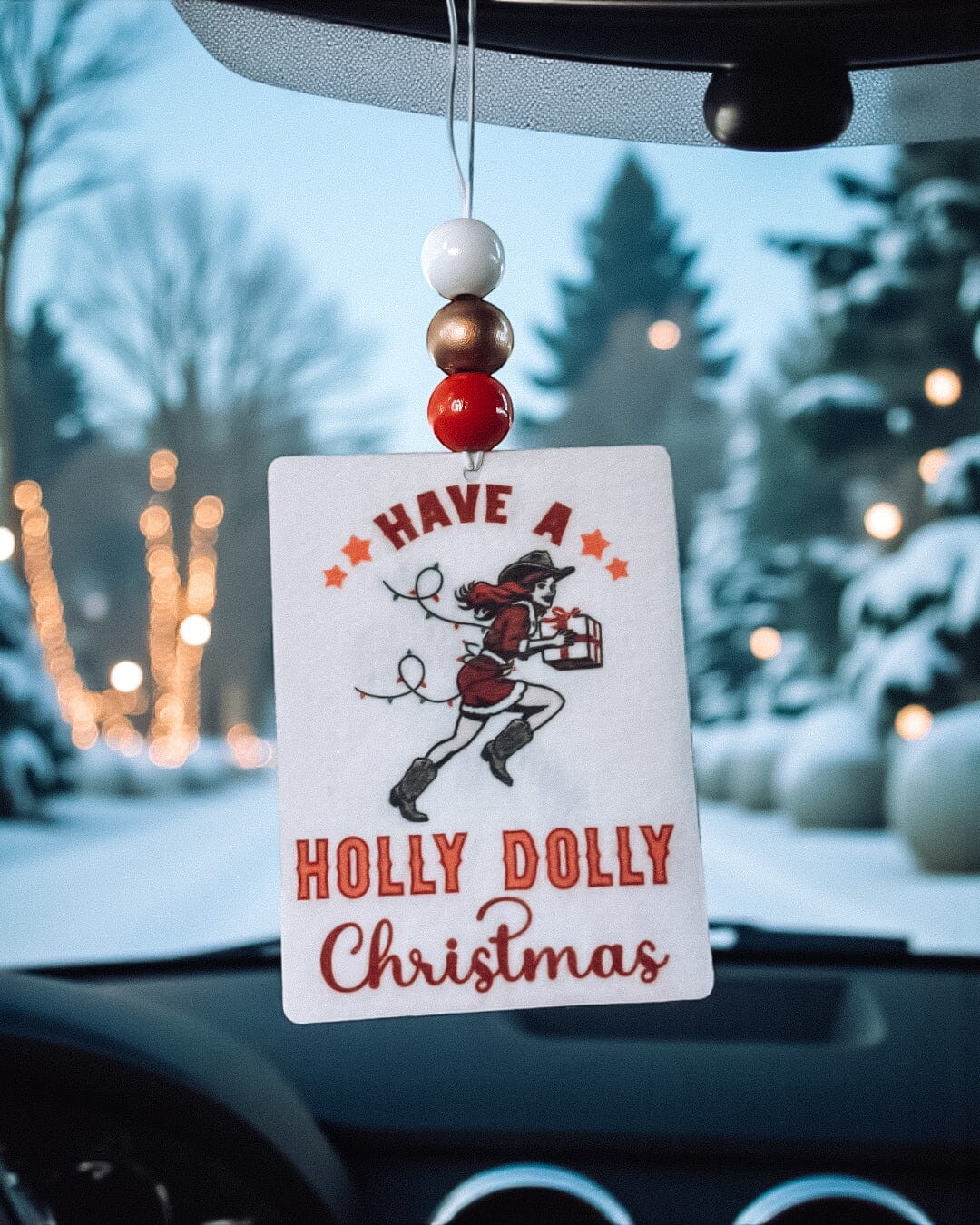 Western Holiday Car Air Freshener | Rustic Christmas Car Freshie | Nontoxic Air Freshener The Gift Gala Shop Candle Co. 
