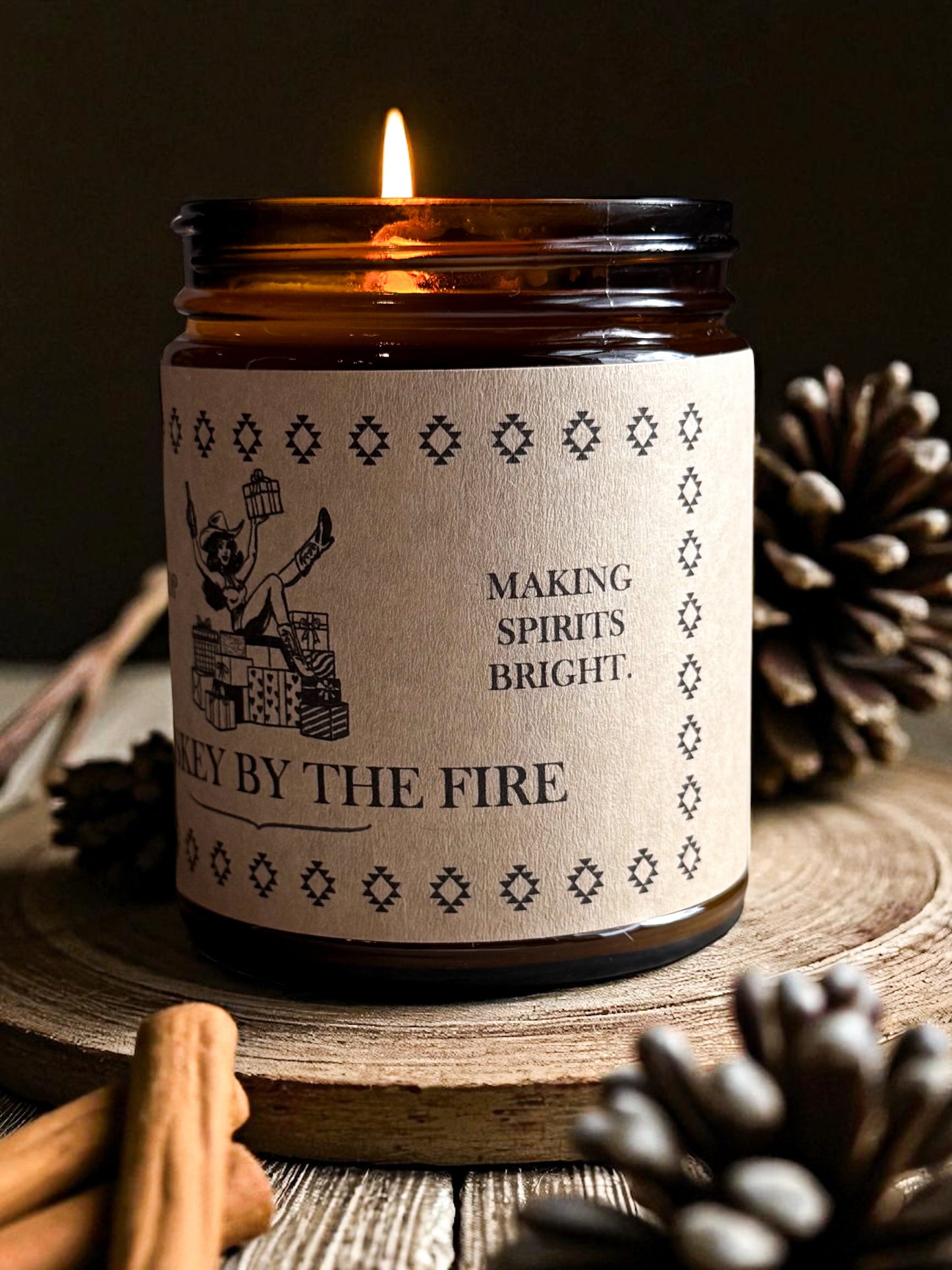 “Whiskey By The Fire” Western Soy Candles | Holiday Candles The Gift Gala Shop Candle Co. 