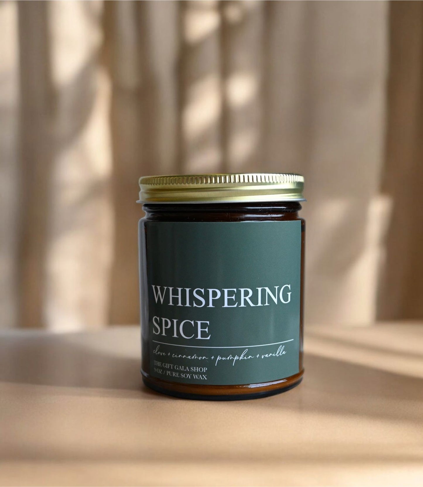 Whispering Spice Fall Candle – Toasted Pumpkin, Clove & Vanilla | Woven Autumn Collection | 9 oz Soy Candle Soy candle The Gift Gala Shop Candle Co. 