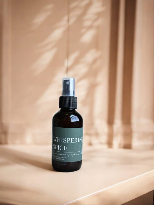 Whispering Spice Fall Room Spray – Toasted Pumpkin, Clove & Vanilla | Autumn Home Fragrance | Non-Toxic Linen & Room Mist room spray The Gift Gala Shop Candle Co.