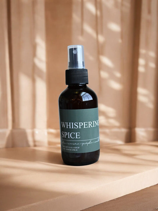 Whispering Spice Fall Room Spray – Toasted Pumpkin, Clove & Vanilla | Autumn Home Fragrance | Non-Toxic Linen & Room Mist room spray The Gift Gala Shop Candle Co.