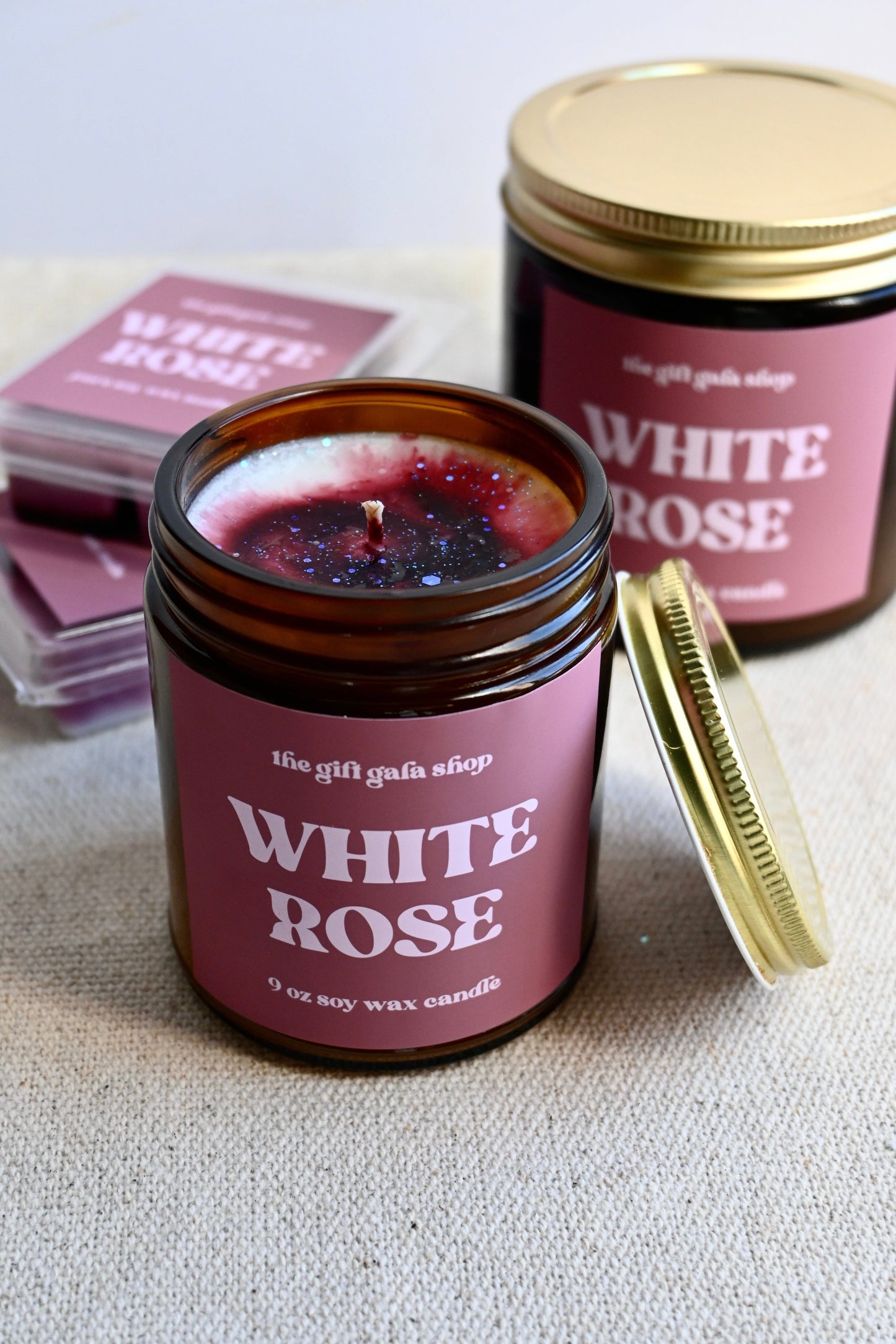 White Rose 9 oz Scented Candle | Handmade Soy Candle | Floral Spring Candles The Gift Gala Shop Candle Co. 