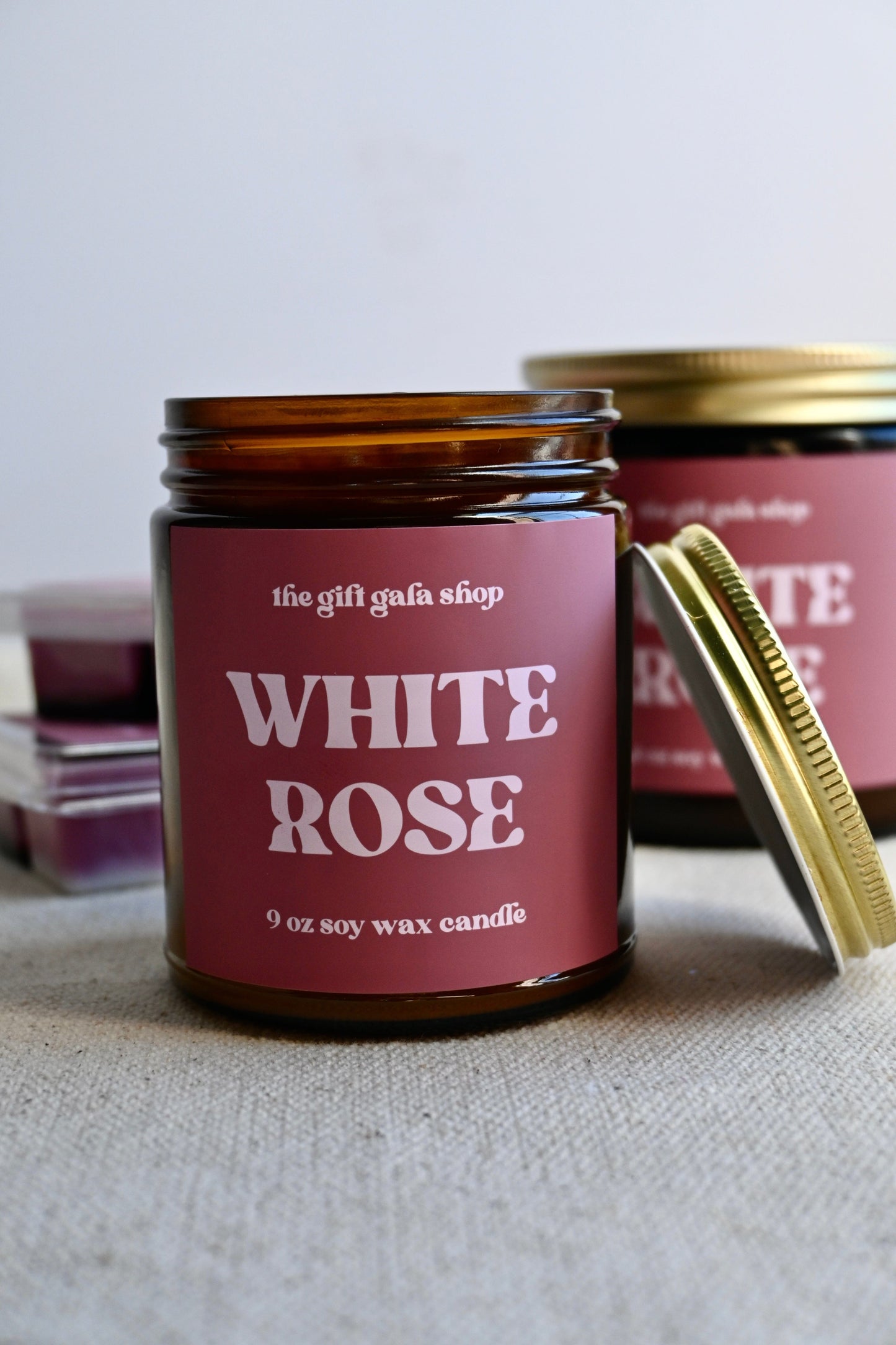 White Rose 9 oz Scented Candle | Handmade Soy Candle | Floral Spring Candles The Gift Gala Shop Candle Co. 