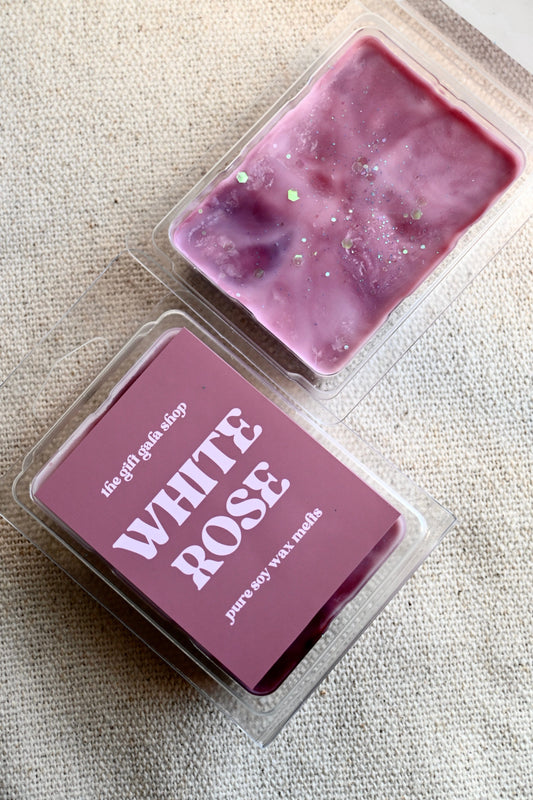 White Rose Wax Melts | Handmade Soy Wax Melts | Floral Spring Fragrance The Gift Gala Shop Candle Co. 