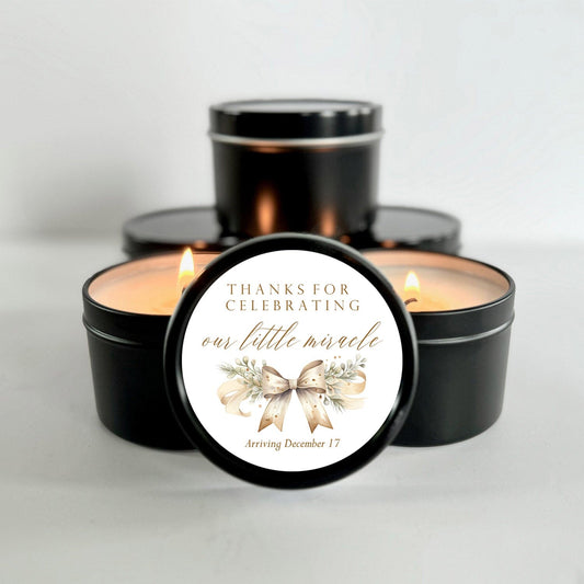 Winter Wonderland Baby Shower Favors | Personalized Bulk Soy Candle Favors for Baby Shower Candle Favors The Gift Gala Shop Candle Co.
