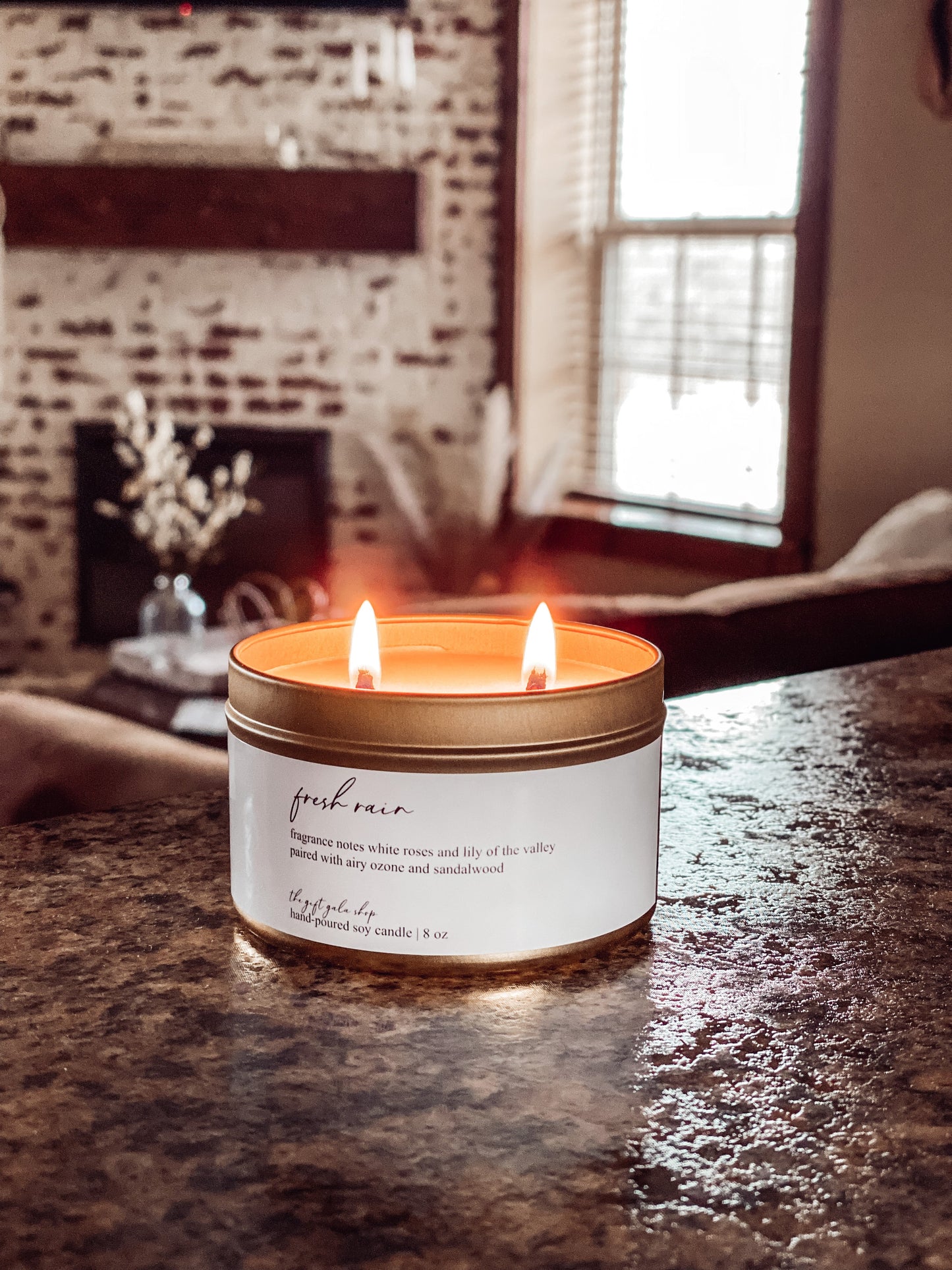 Fresh Linen Candles, Hand-poured 8 oz Soy Candles