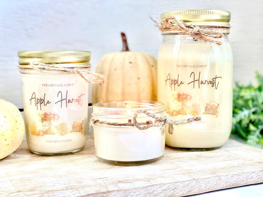 Apple Harvest Soy Candle | Hand Poured Farmhouse Candle Thegiftgalashop 