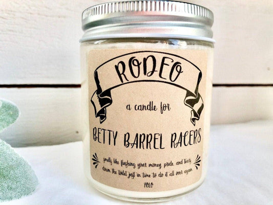 Barrel Racer Candle Gift | Rodeo Lover Gift | Betty Barrel Racer Thegiftgalashop 