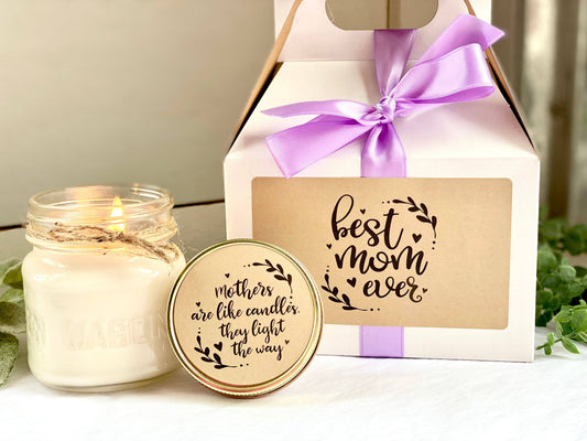 Best Mom Ever Candle | Birthday Gift for Mom | Mason Jar Soy Candle Thegiftgalashop 