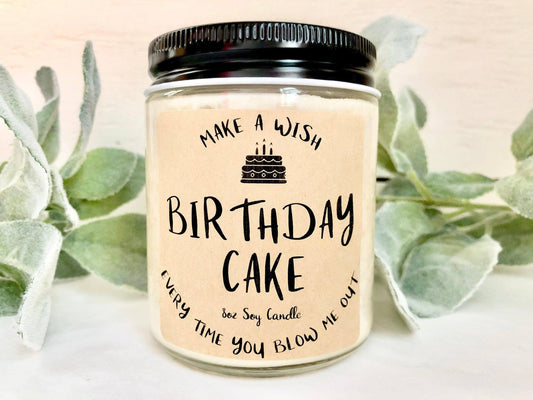 Birthday Cake Candle Gift | Cake Scented Candle | Make a Wish Candle Birthday Candles Thegiftgalashop
