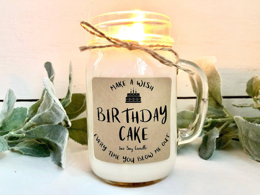 Birthday Cake Candle Gift | Cake Scented Candle | Make a Wish Candle Birthday Candles Thegiftgalashop