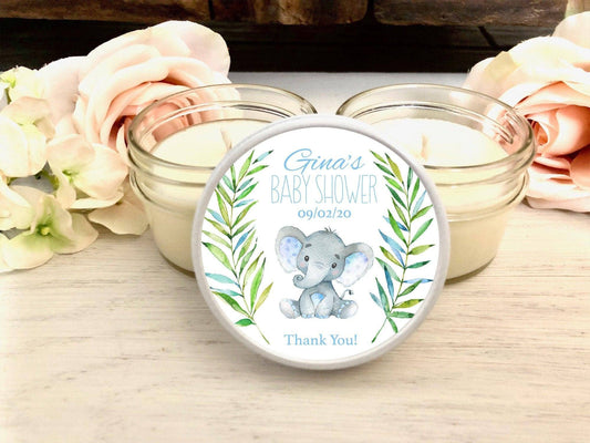 Blue Elephant Candles for Baby Shower | Boy Baby Shower Favor | The Gift Gala Shop Thegiftgalashop