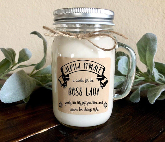 Boss Lady Gift | Funny Candle Alpha Female Thegiftgalashop 