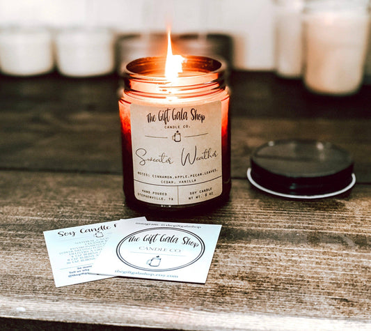 CLEARANCE Amber Jar Soy Candles Soy candle Thegiftgalashop